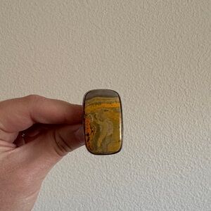 Unique Stone Ring with Earthy Tones